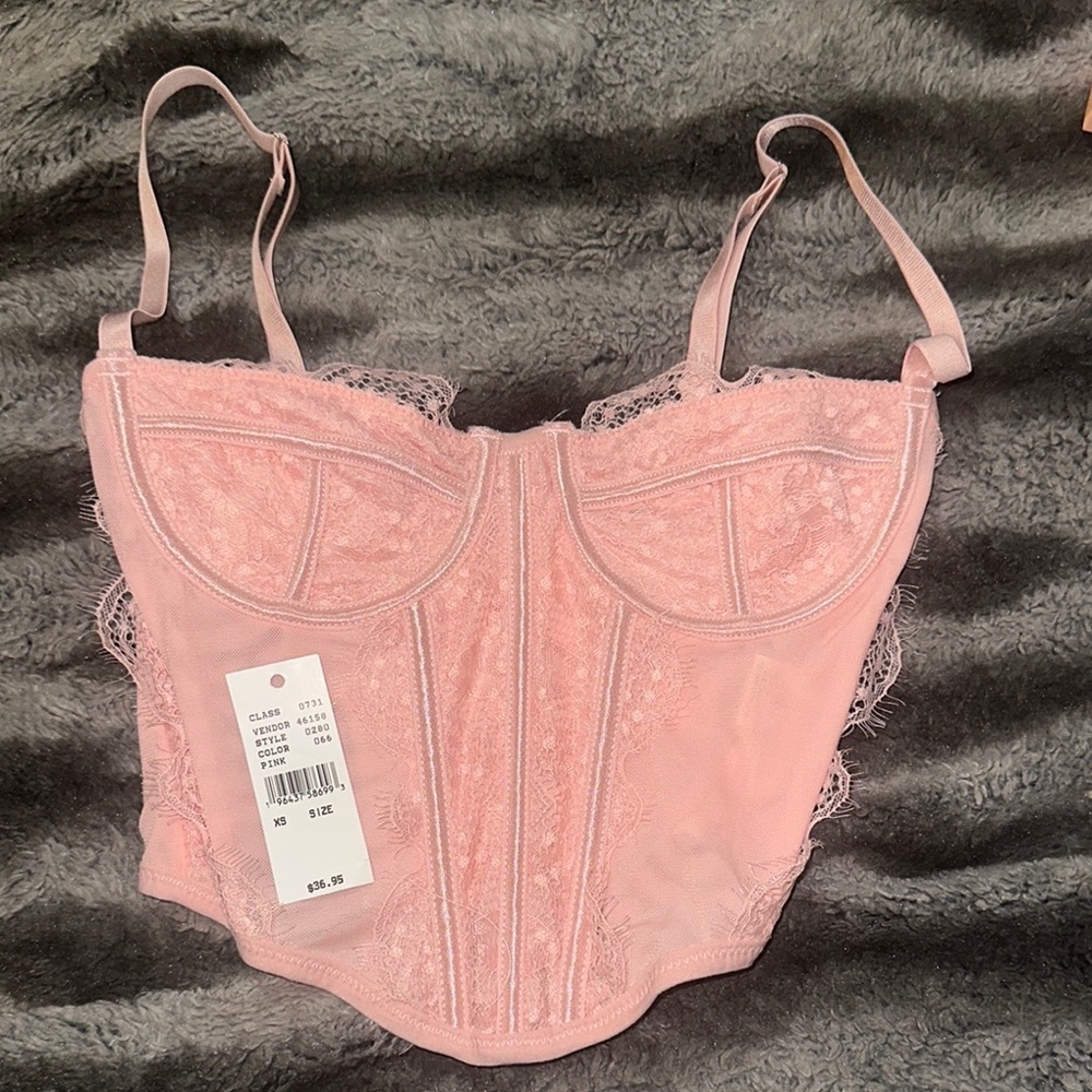 NWT PacSun Pink Lace Bustier